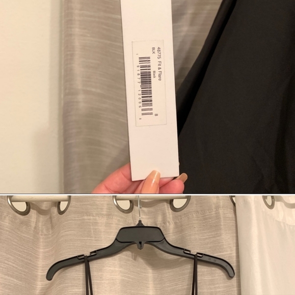 IEENA for Mac Duggal Fit & Flare Cocktail Black Dress 8 - Picture 7 of 9